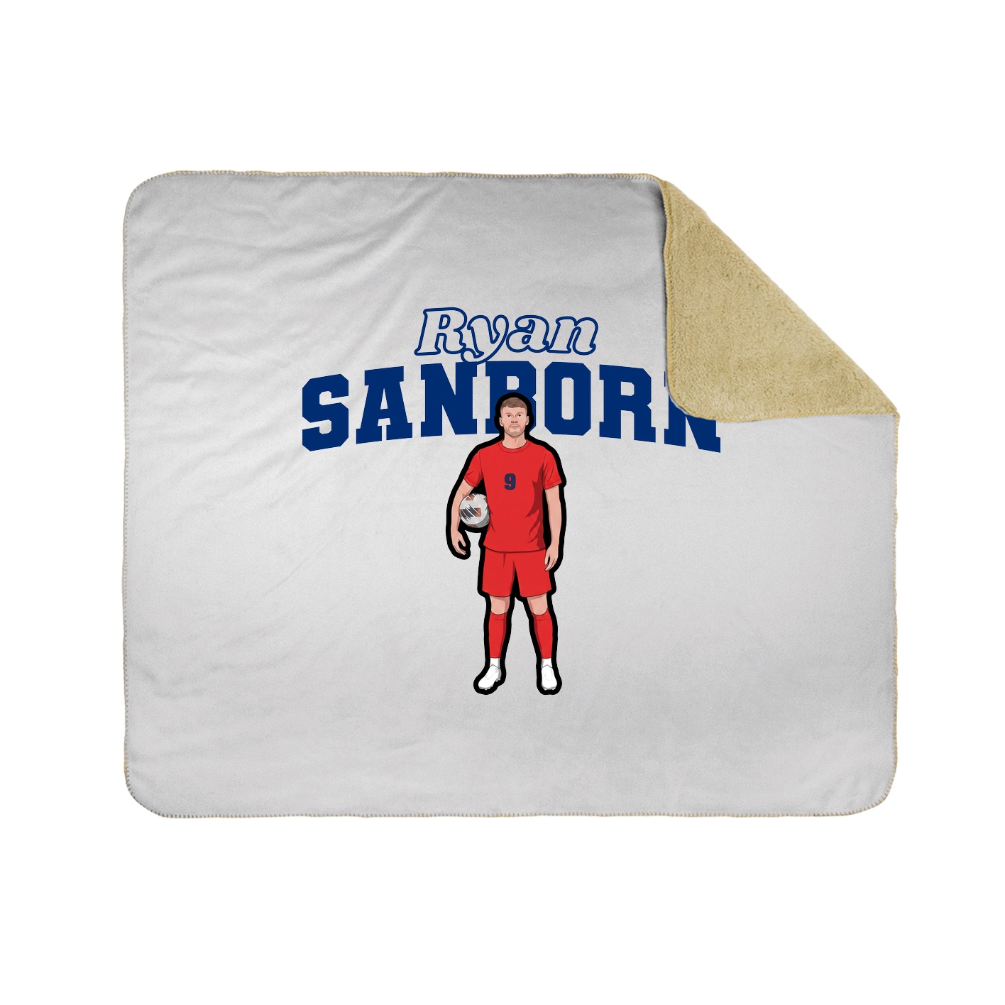 Throw Blanket — Name Arch in White