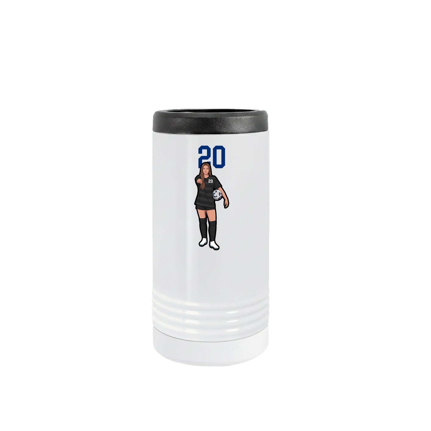 Slim Beverage Holder — Number Top in White