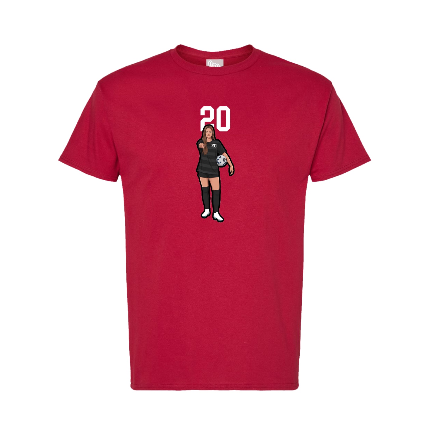 Tee — Number Top in Crimson