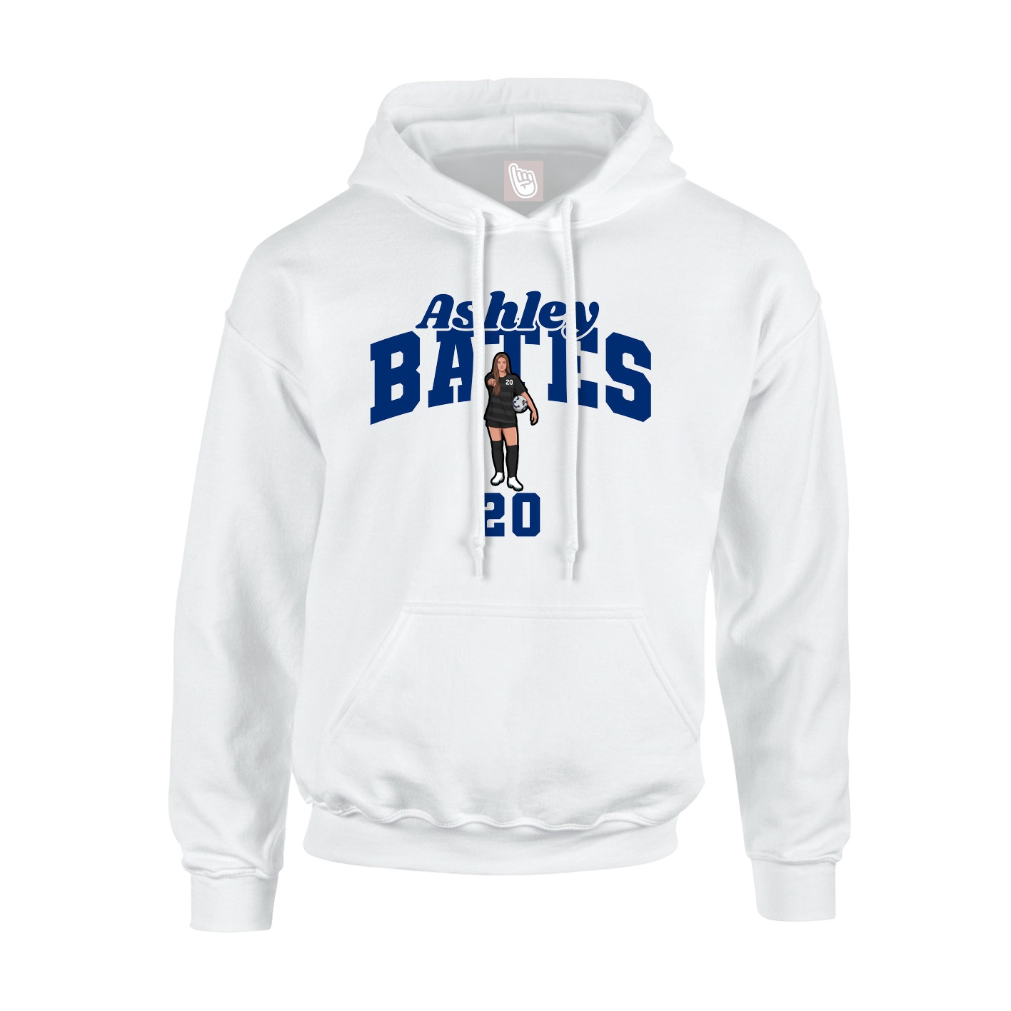 Hoodie — Signature Arch in White