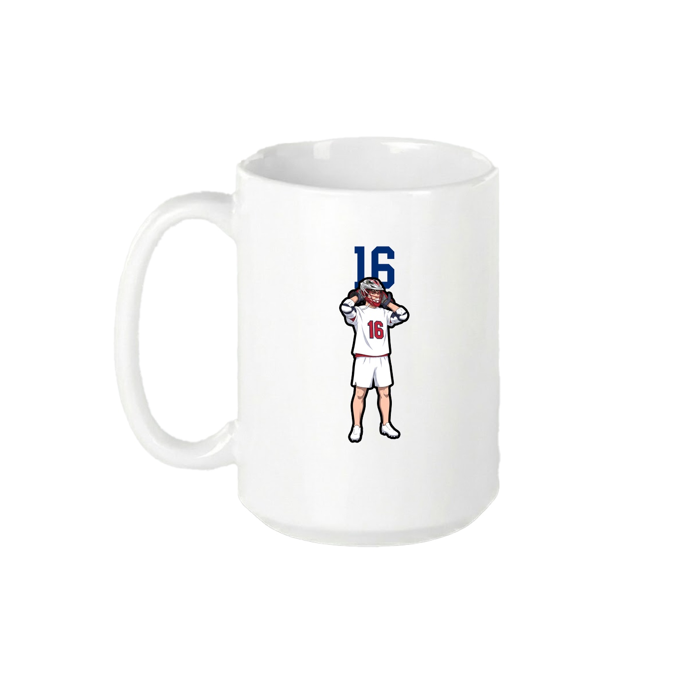 15oz Coffee Mug — Number Top in White