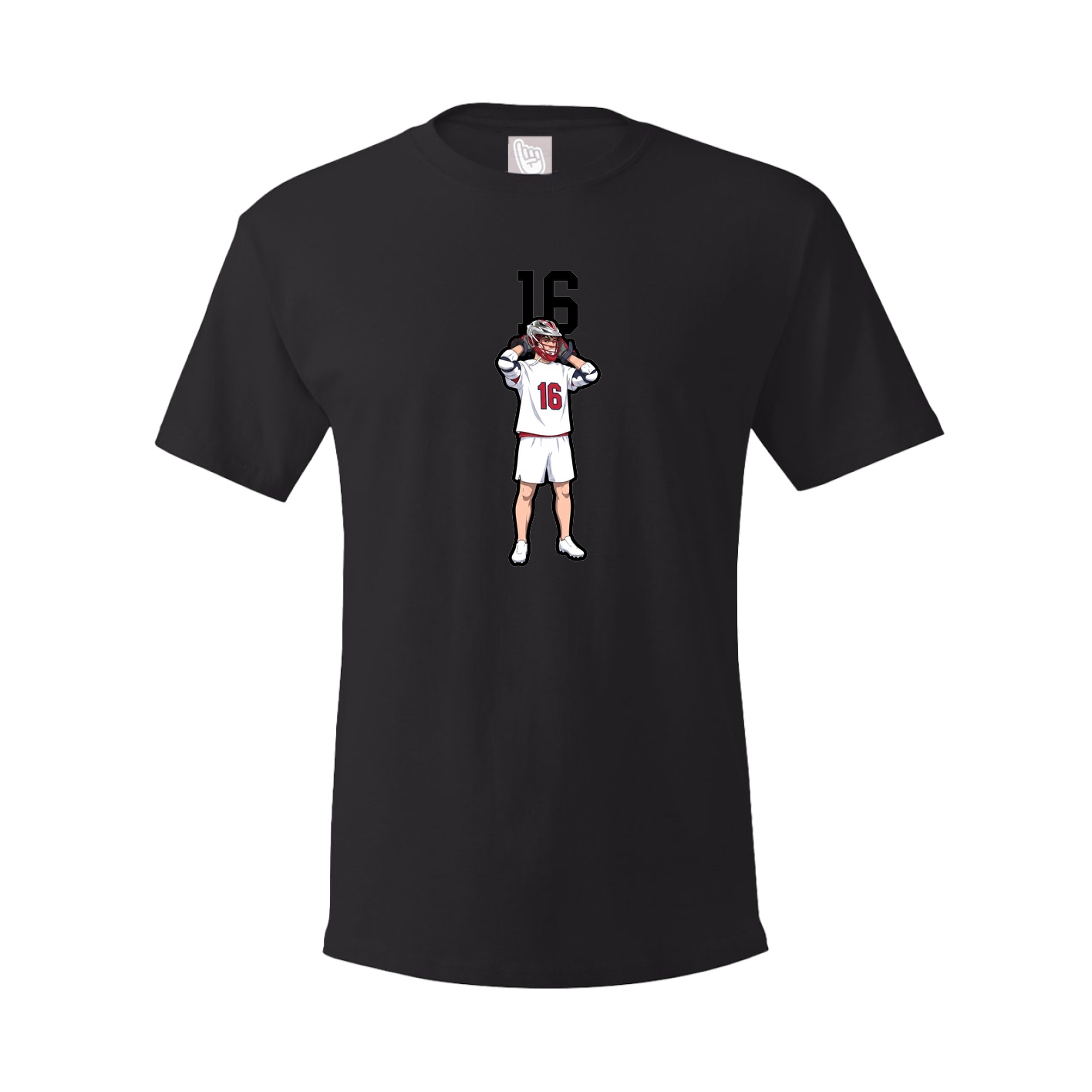 Youth Tee — Number Top in Black