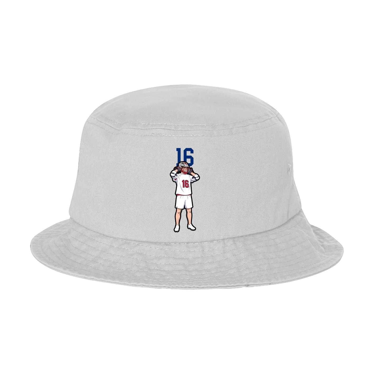 Bucket Cap — Number Top in White