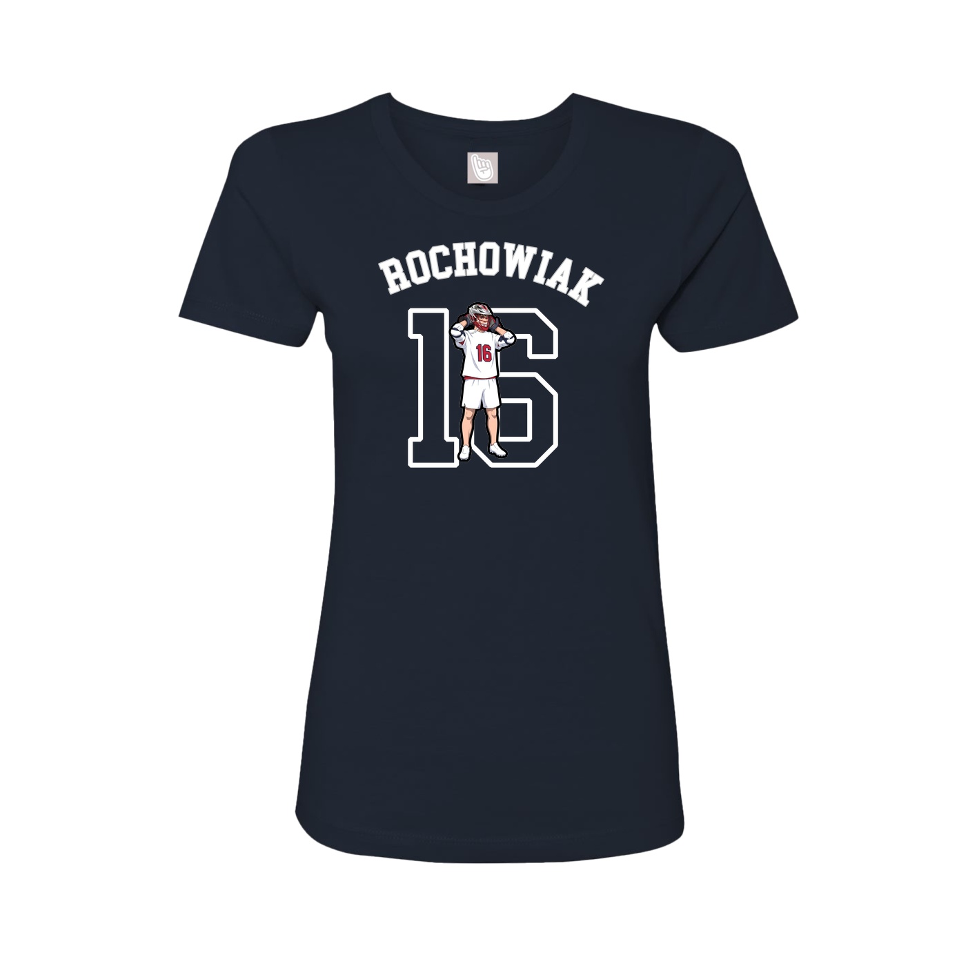 Fitted Women's Tee — Shirsey Arch in Navy