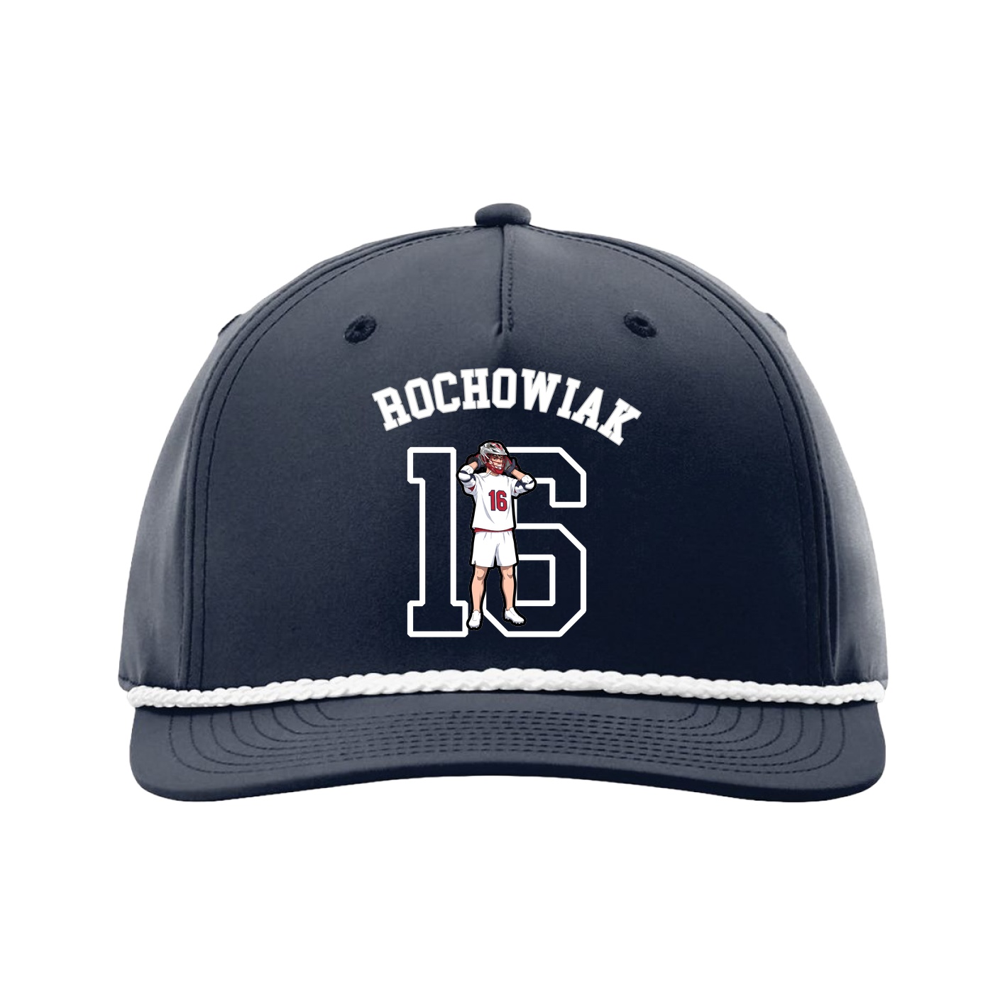 Five-Panel Classic Rope Cap — Shirsey Arch in Navy