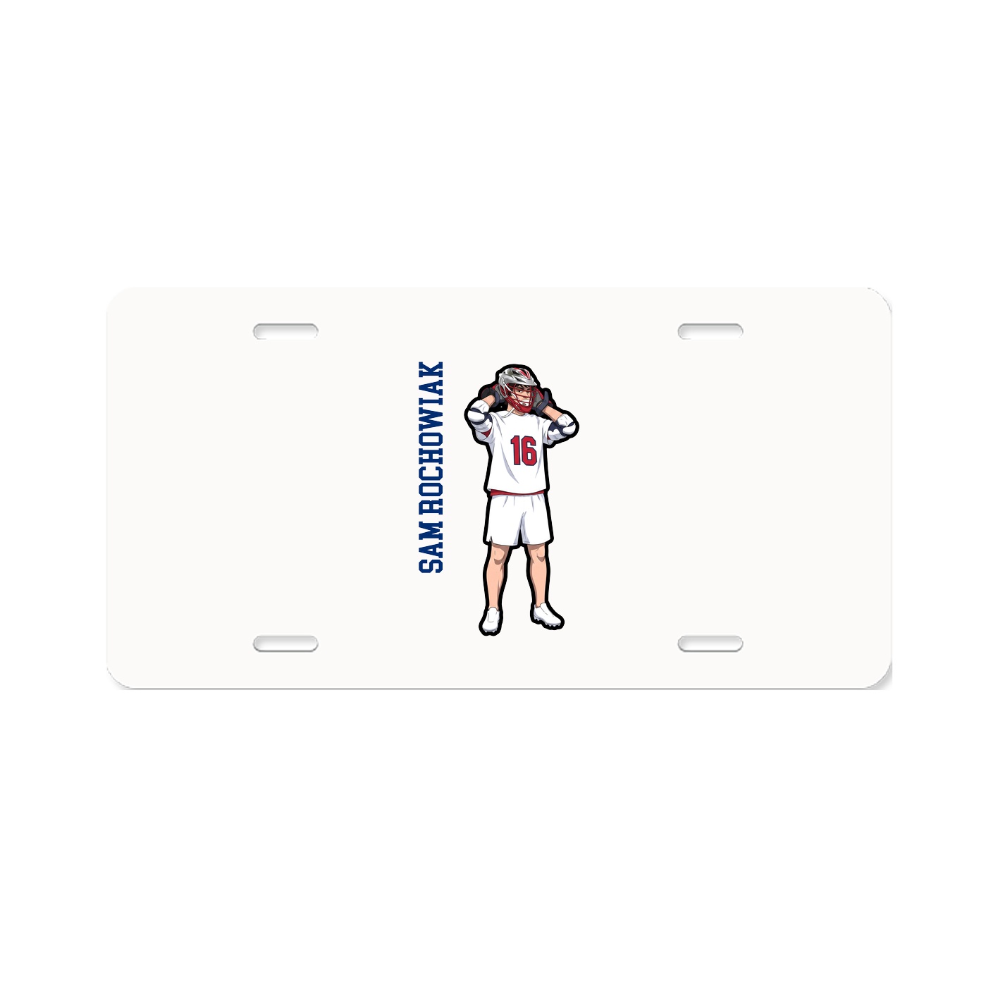 License Plate — Name Vertical in Classic