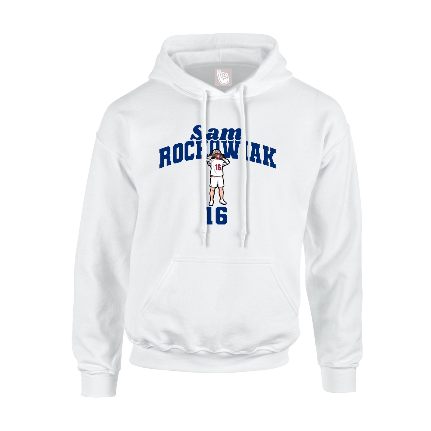 Youth Hoodie — Signature Arch in White