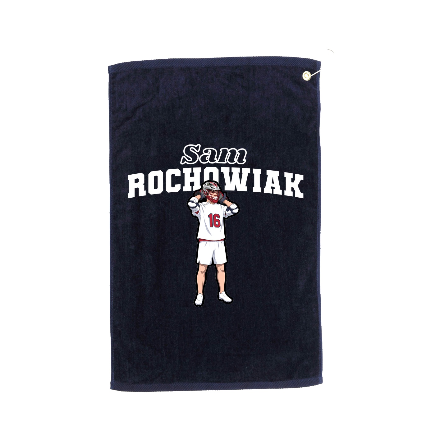 Golf Towel — Name Arch in Navy