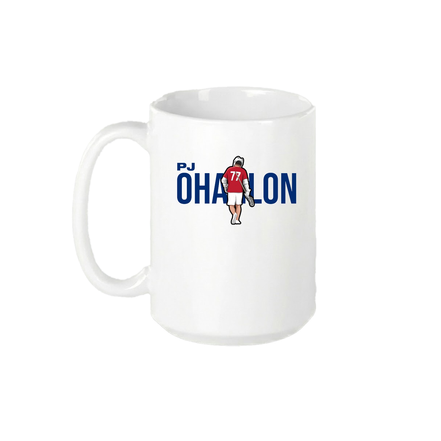 15oz Coffee Mug — Player Name in White