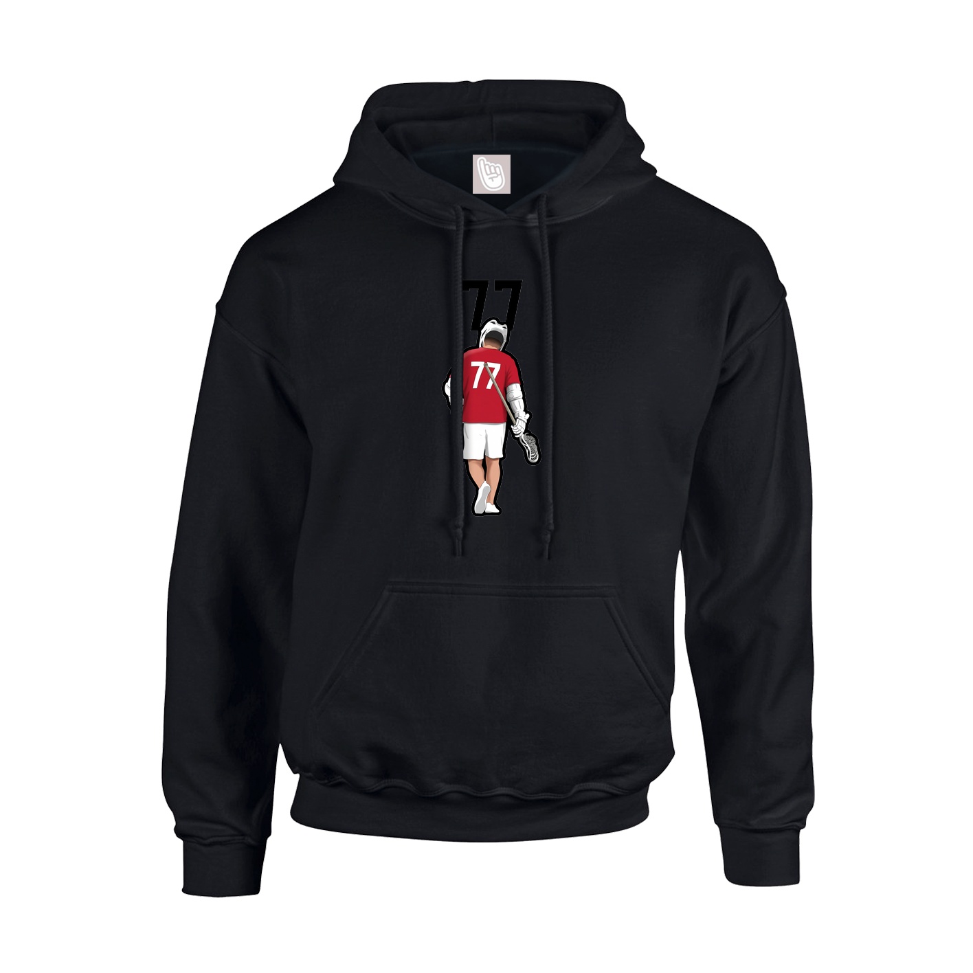 Youth Hoodie — Number Top in Black