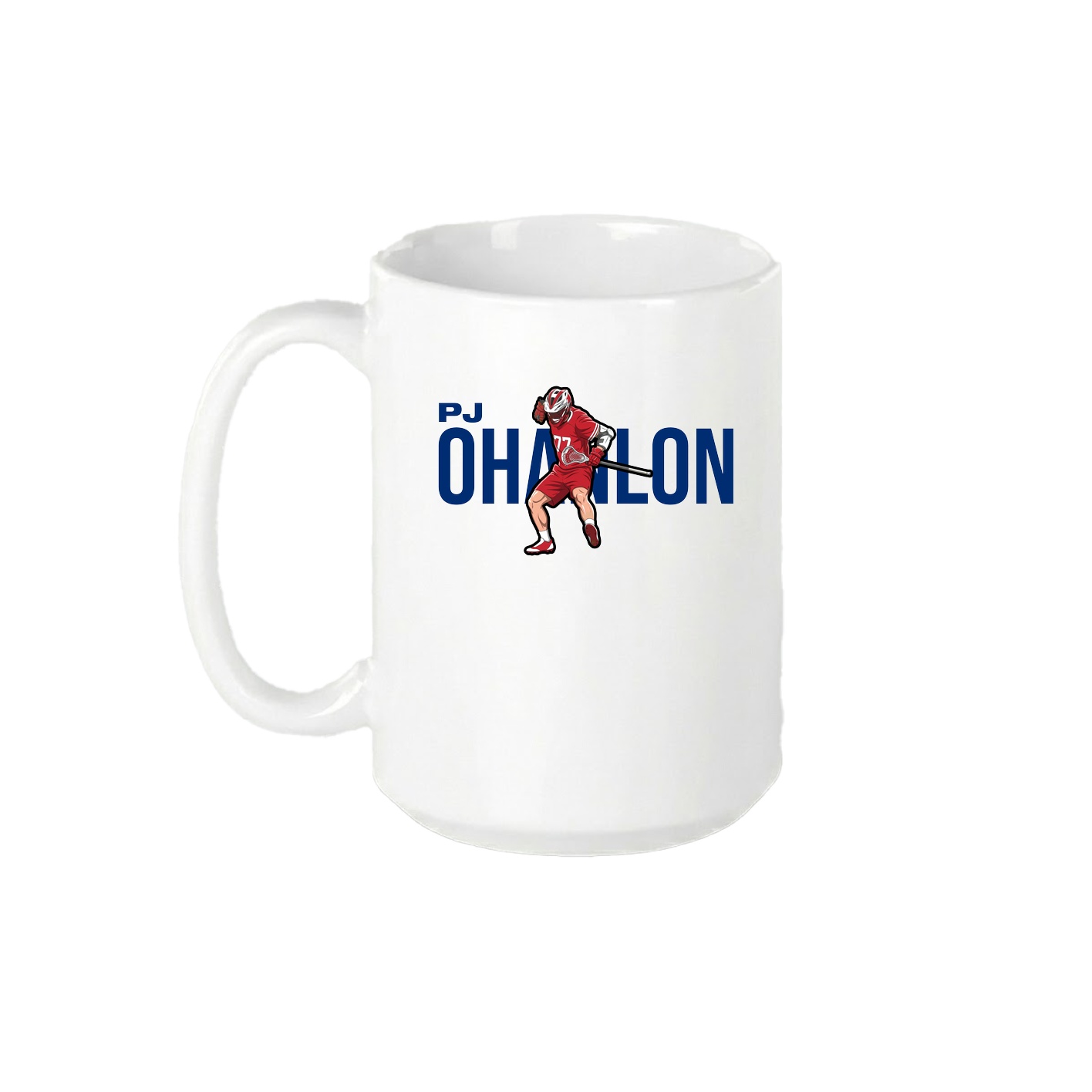 15oz Coffee Mug — Player Name in White