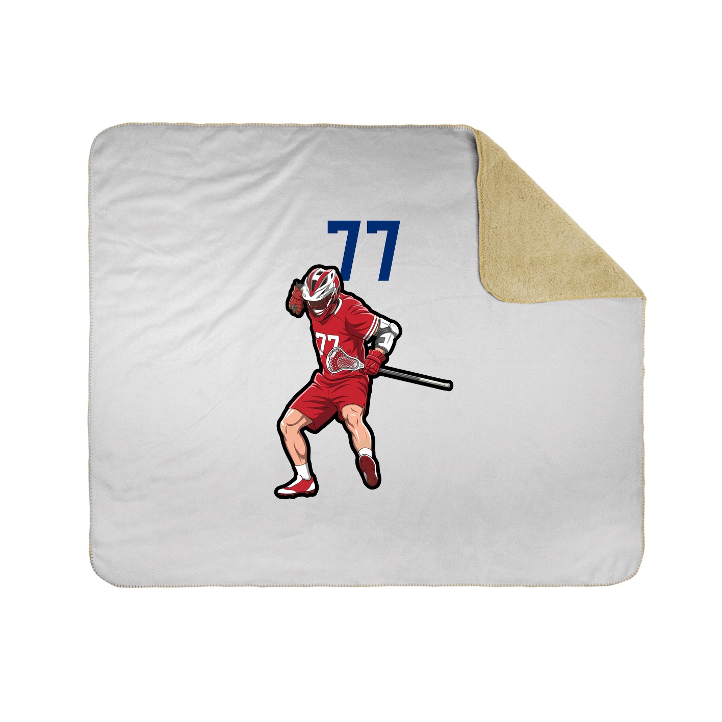 Throw Blanket — Number Top in White