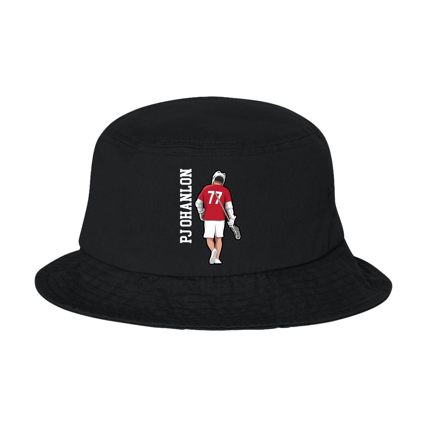 Bucket Cap — Name Vertical in Black