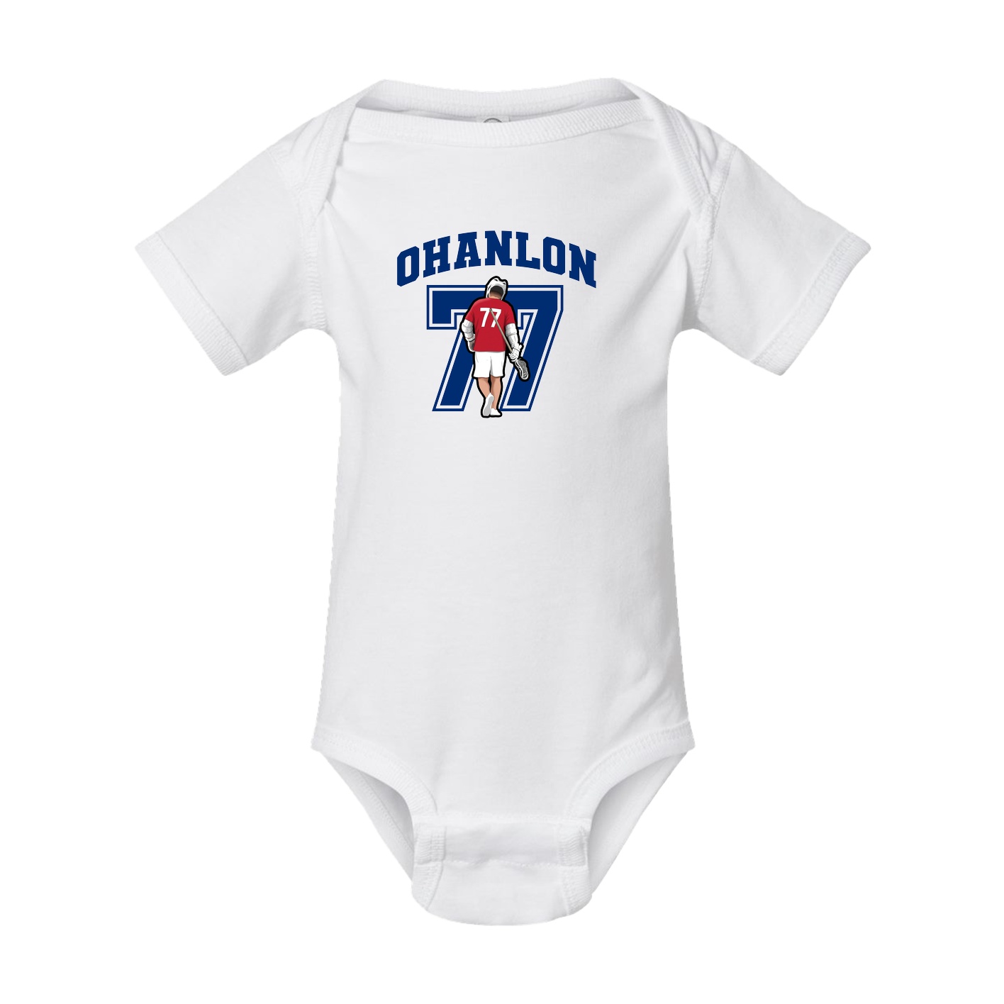 Baby Onesie — Number in White