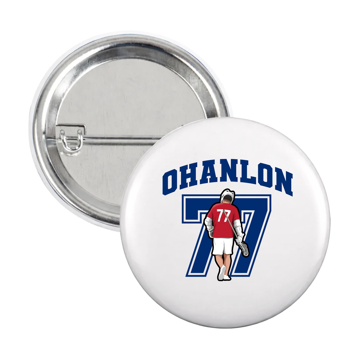 Game Day Button — Number in White