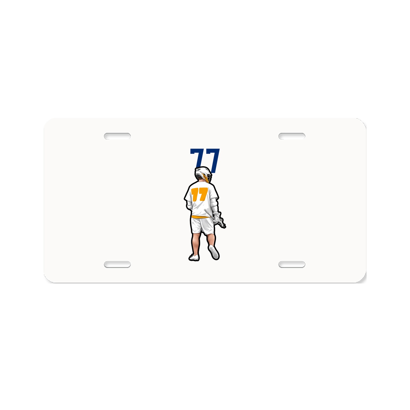 License Plate — Number Top in Classic