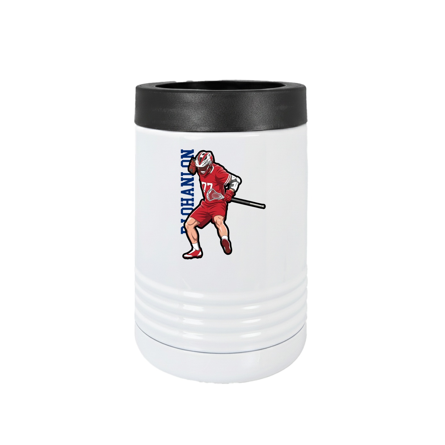 Beverage Holder — Name Vertical in White