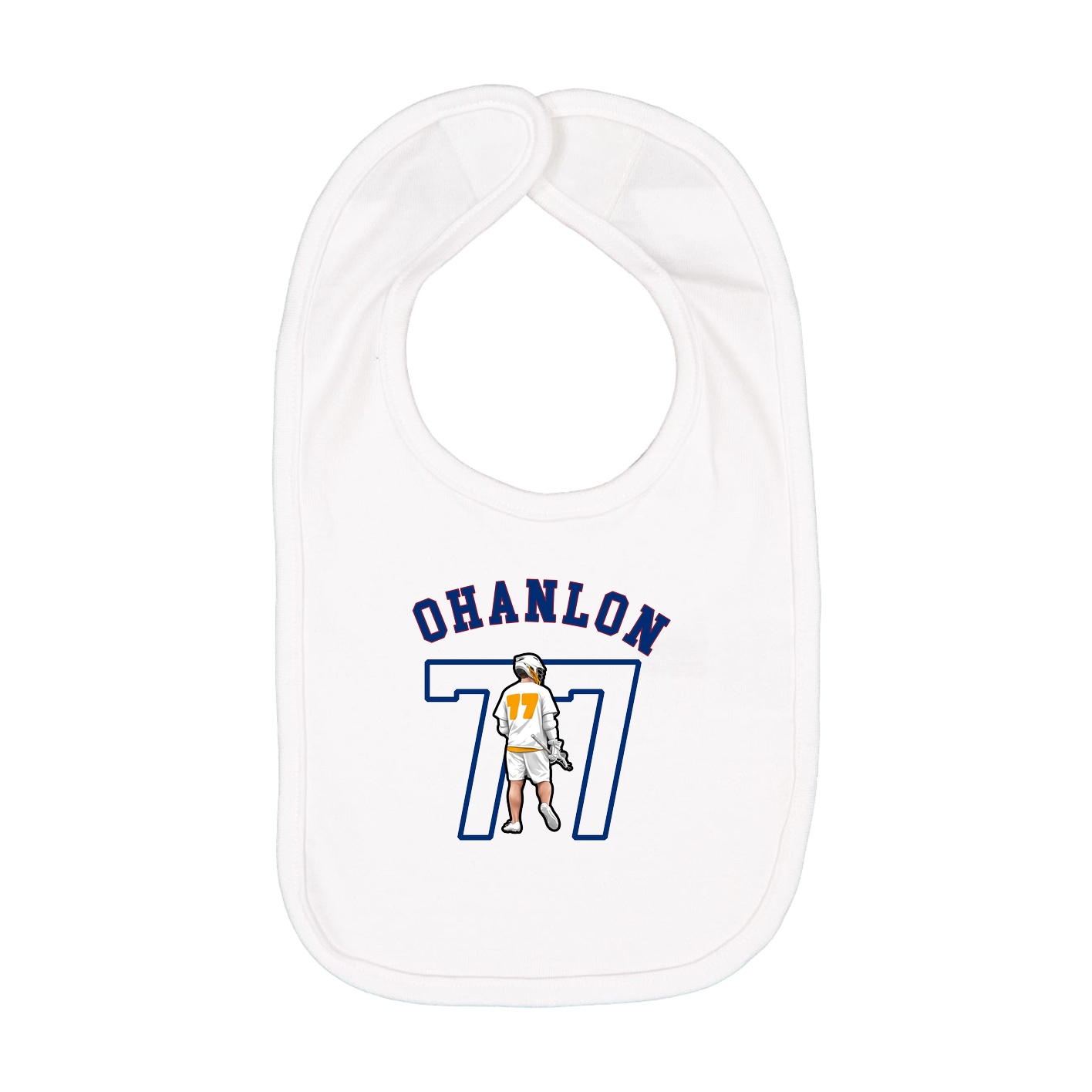 Infant Bib — Shirsey Arch in White