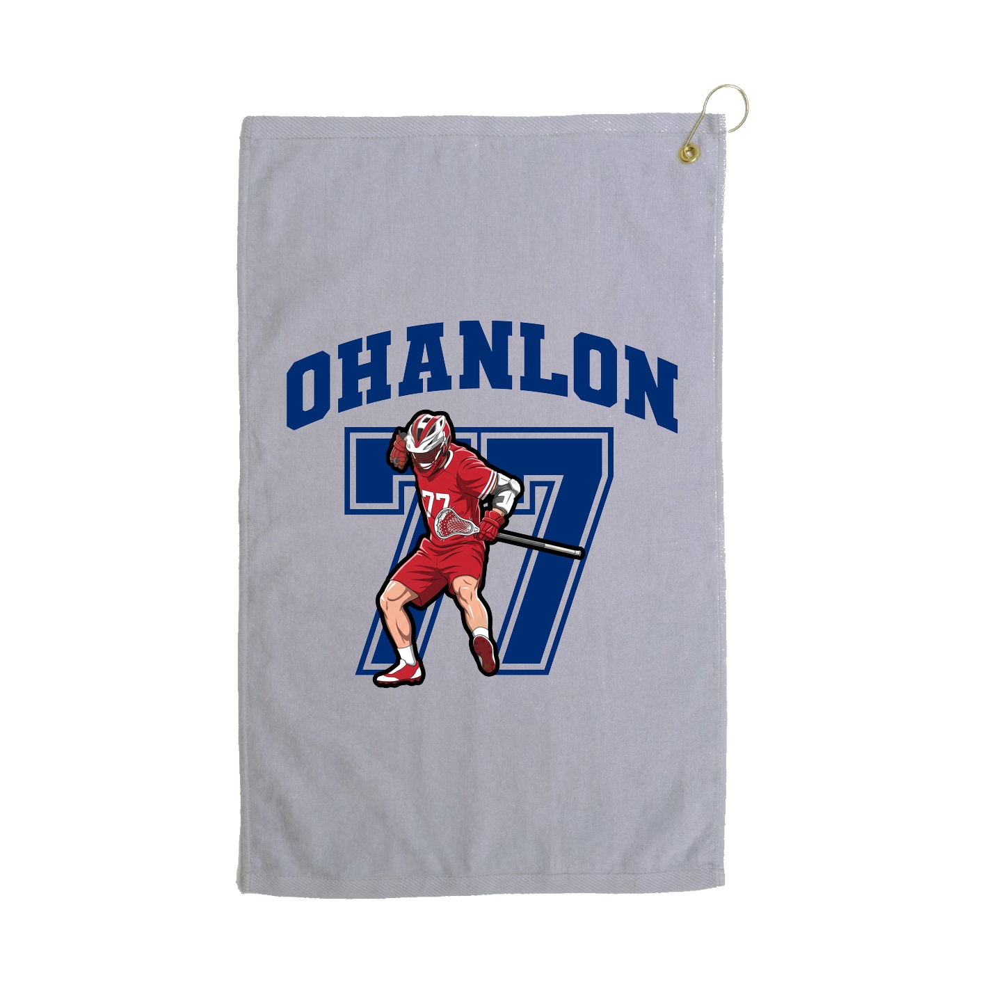 Golf Towel — Number in Grey