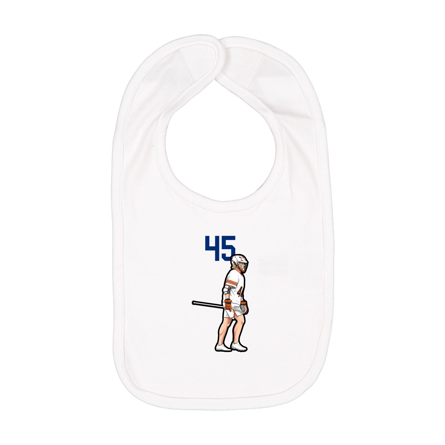 Infant Bib — Number Top in White