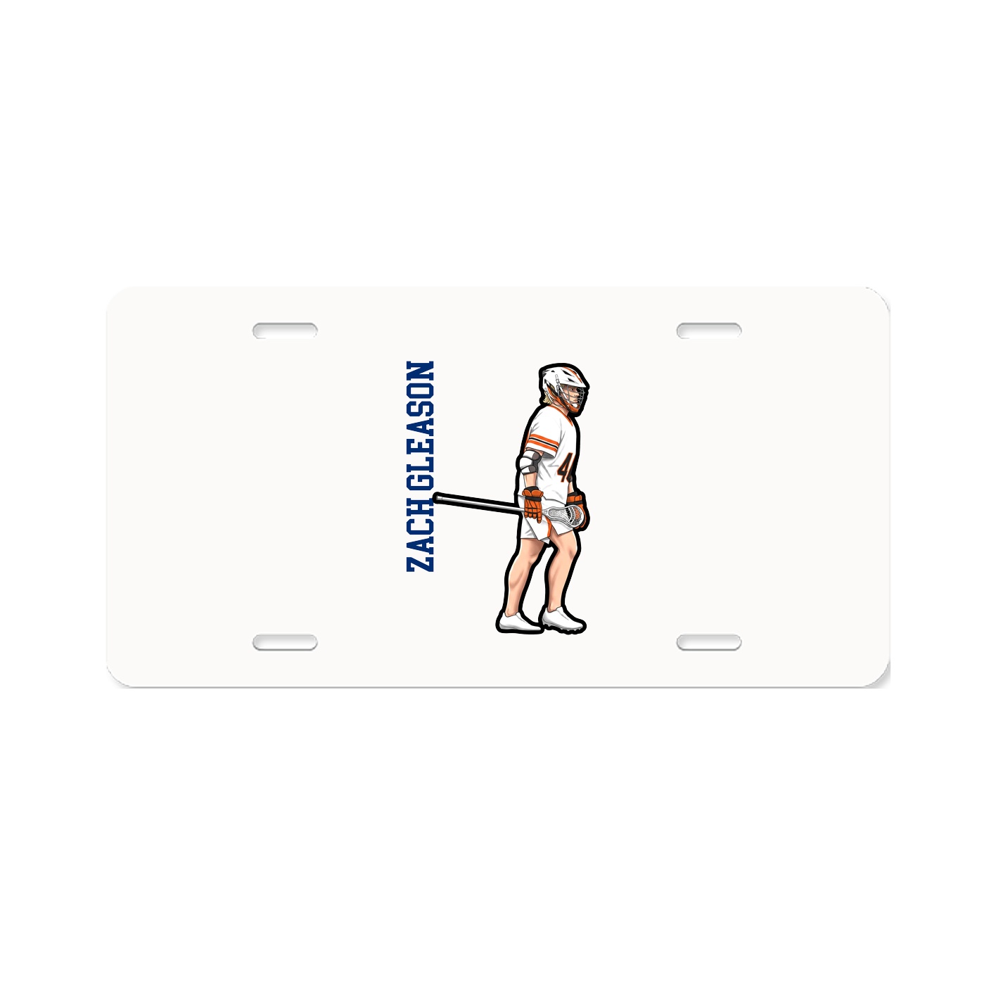 License Plate — Name Vertical in Classic