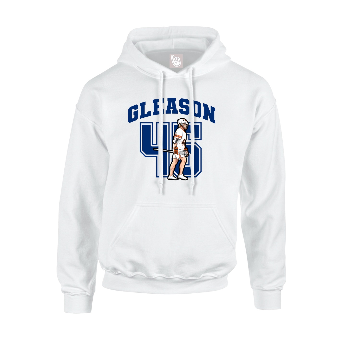Hoodie — Number in White