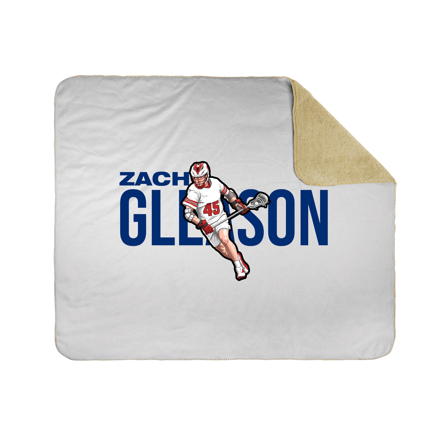 Throw Blanket — Player Name in White