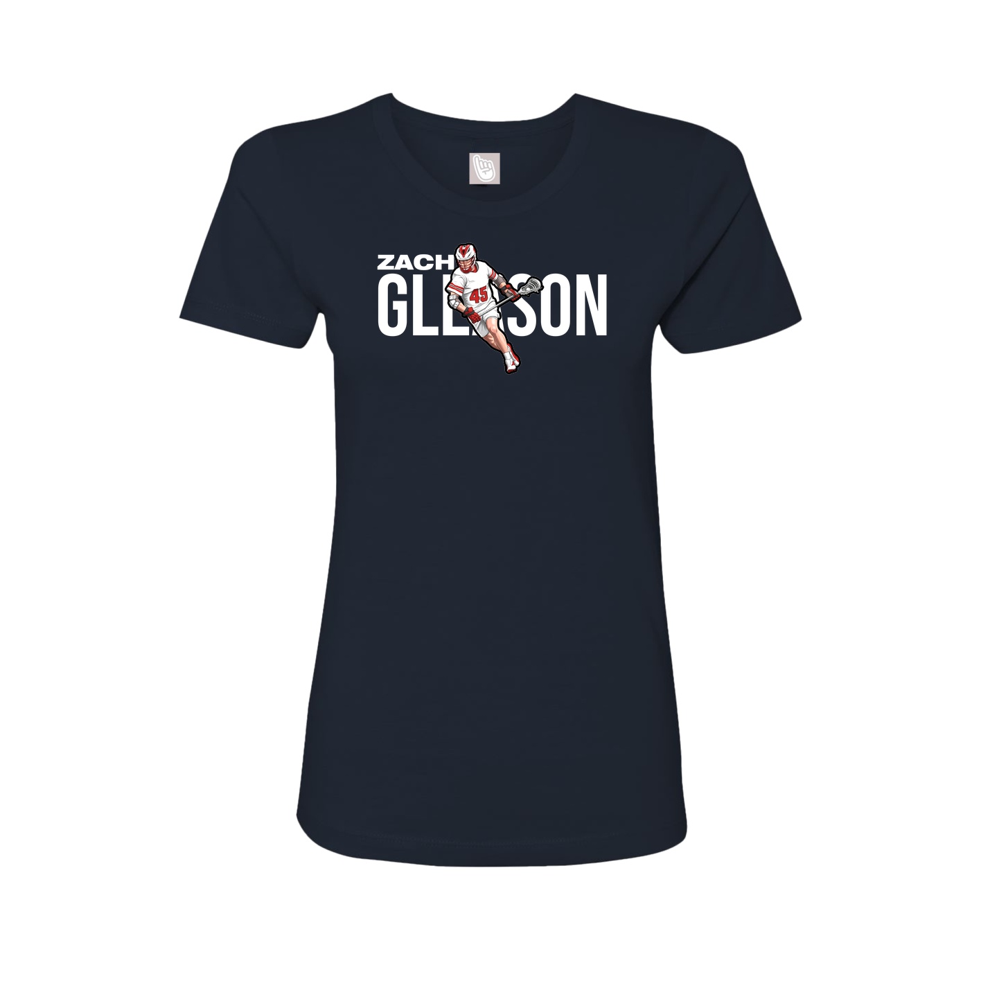 Fitted Women's Tee — Player Name in Navy