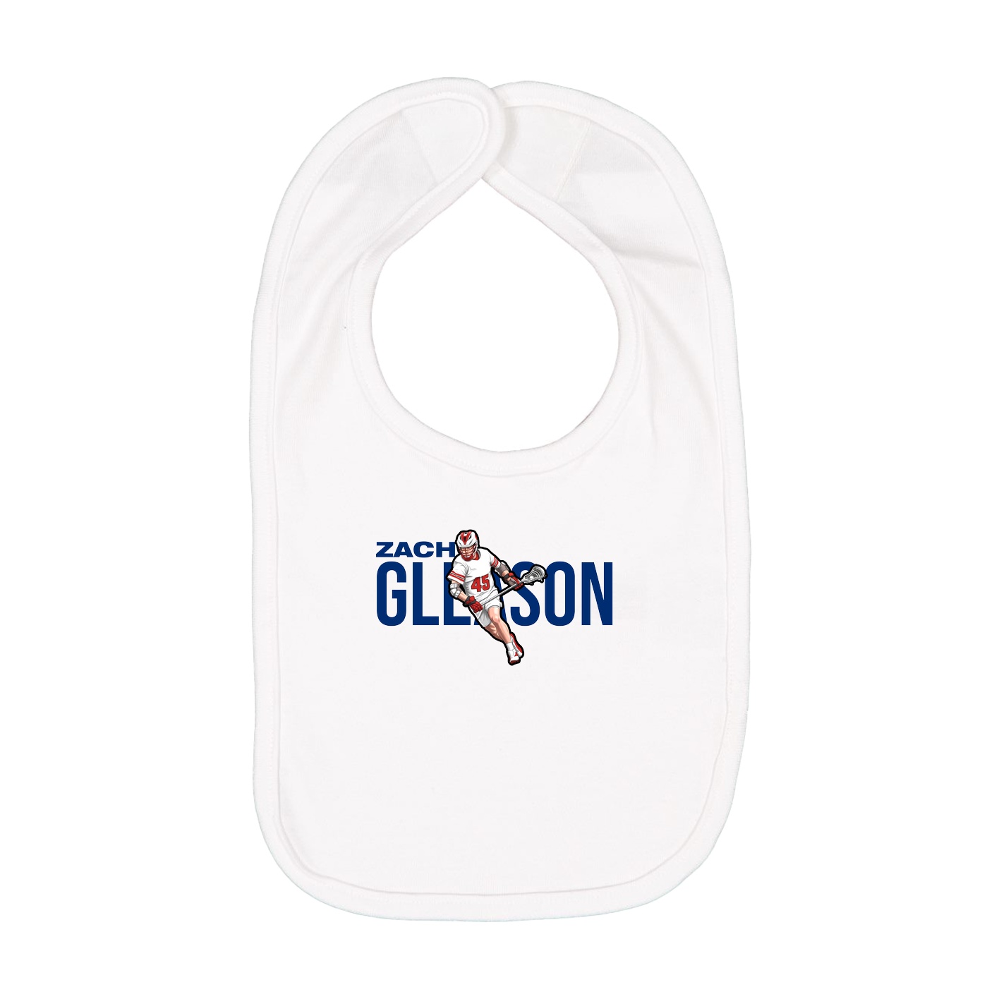 Infant Bib — Player Name in White