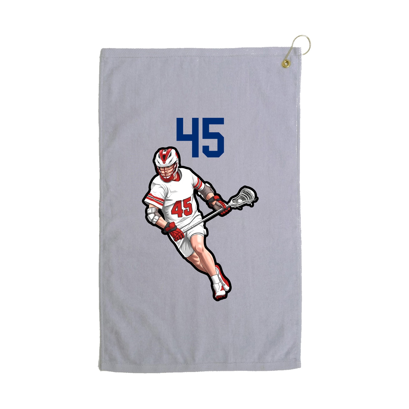 Golf Towel — Number Top in Grey