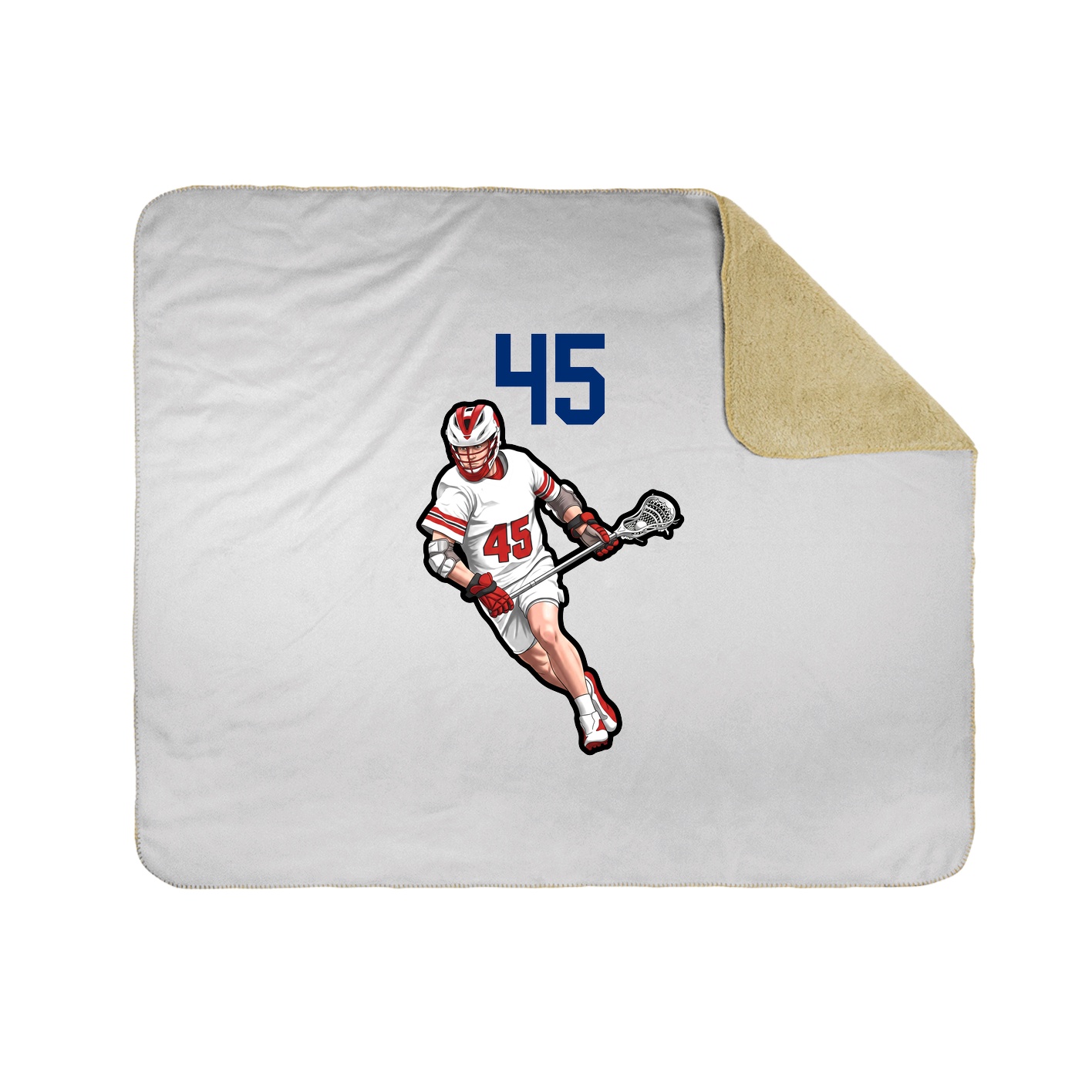 Throw Blanket — Number Top in White