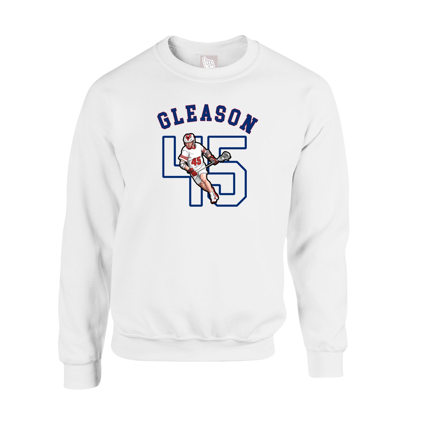 Fleece Crew — Shirsey Arch in White
