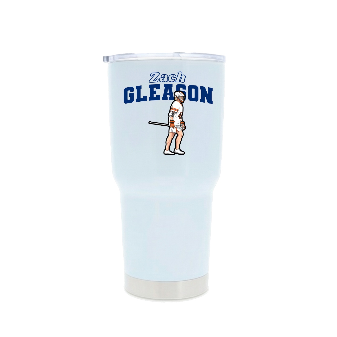 30oz Stainless Steel Tumbler — Name Arch in White