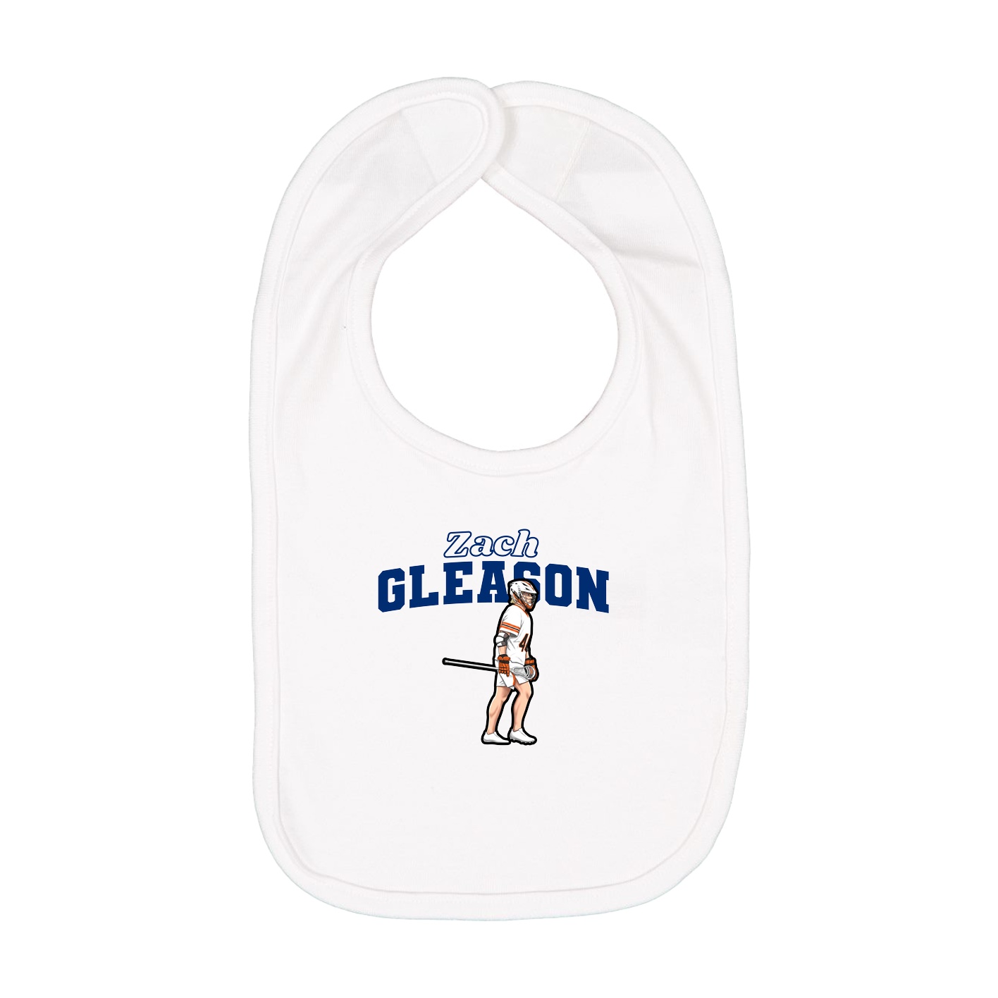 Infant Bib — Name Arch in White