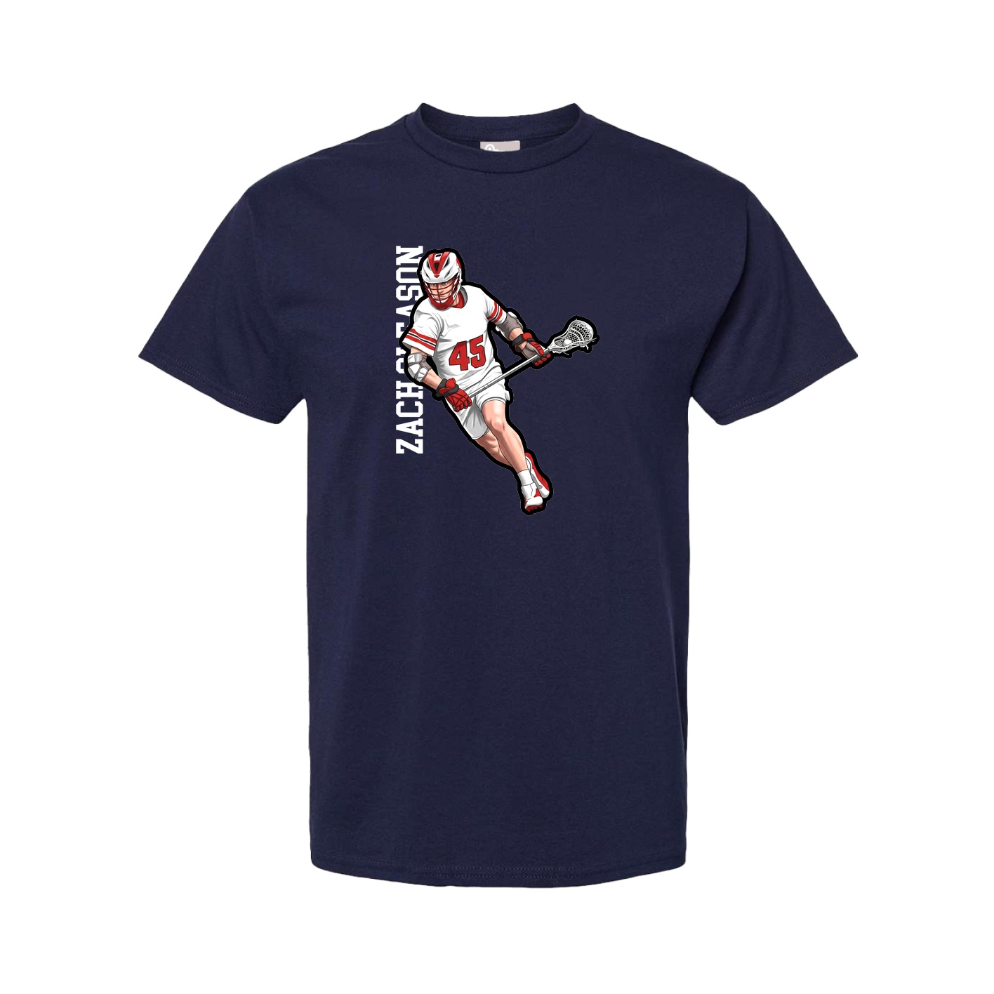 Youth Tee — Name Vertical in Navy