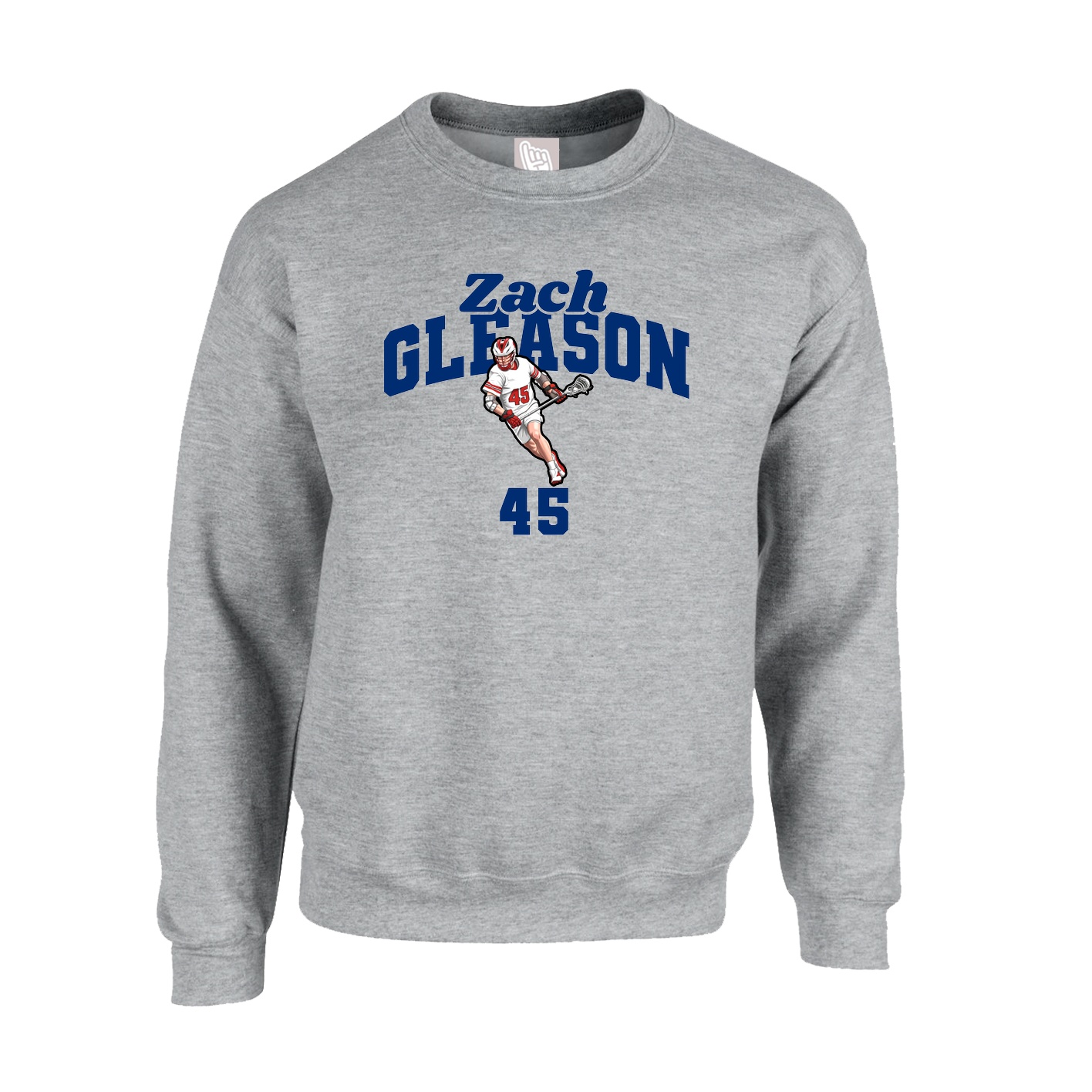 Fleece Crew — Signature Arch in Grey