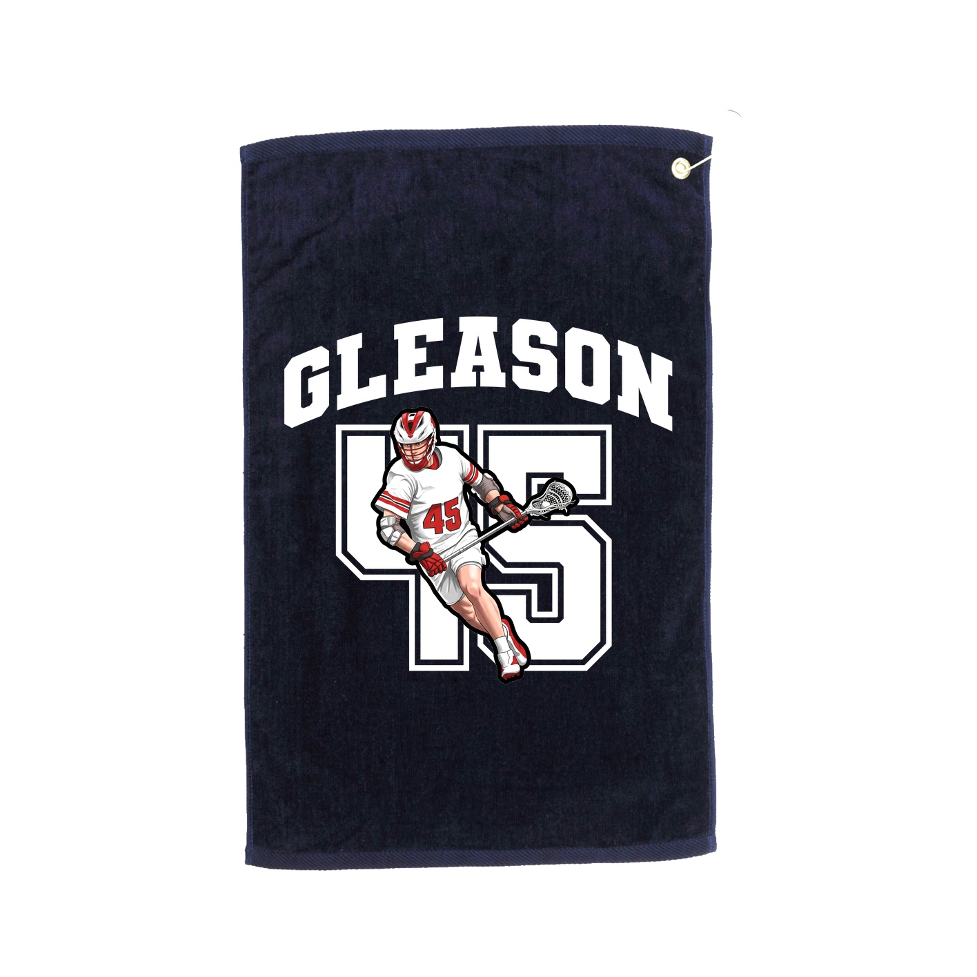 Golf Towel — Number in Navy