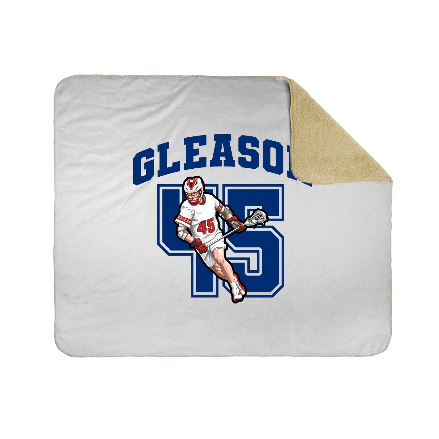 Throw Blanket — Number in White