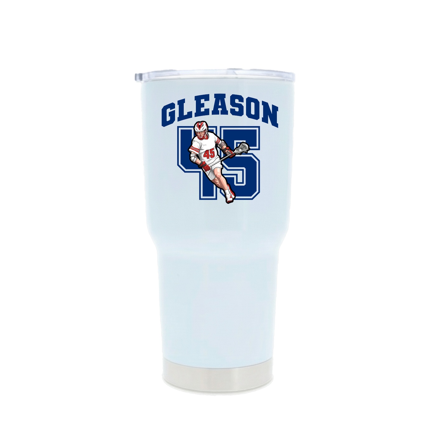 30oz Stainless Steel Tumbler — Number in White