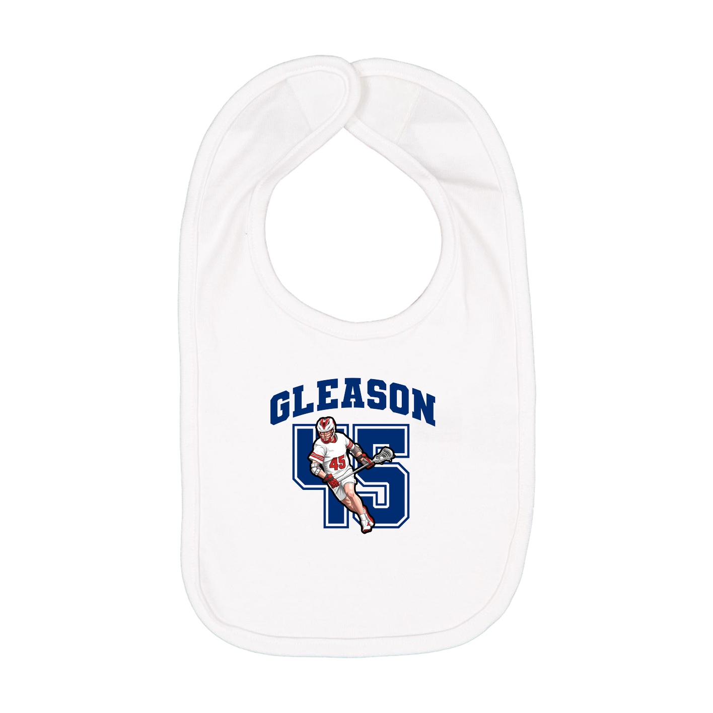 Infant Bib — Number in White
