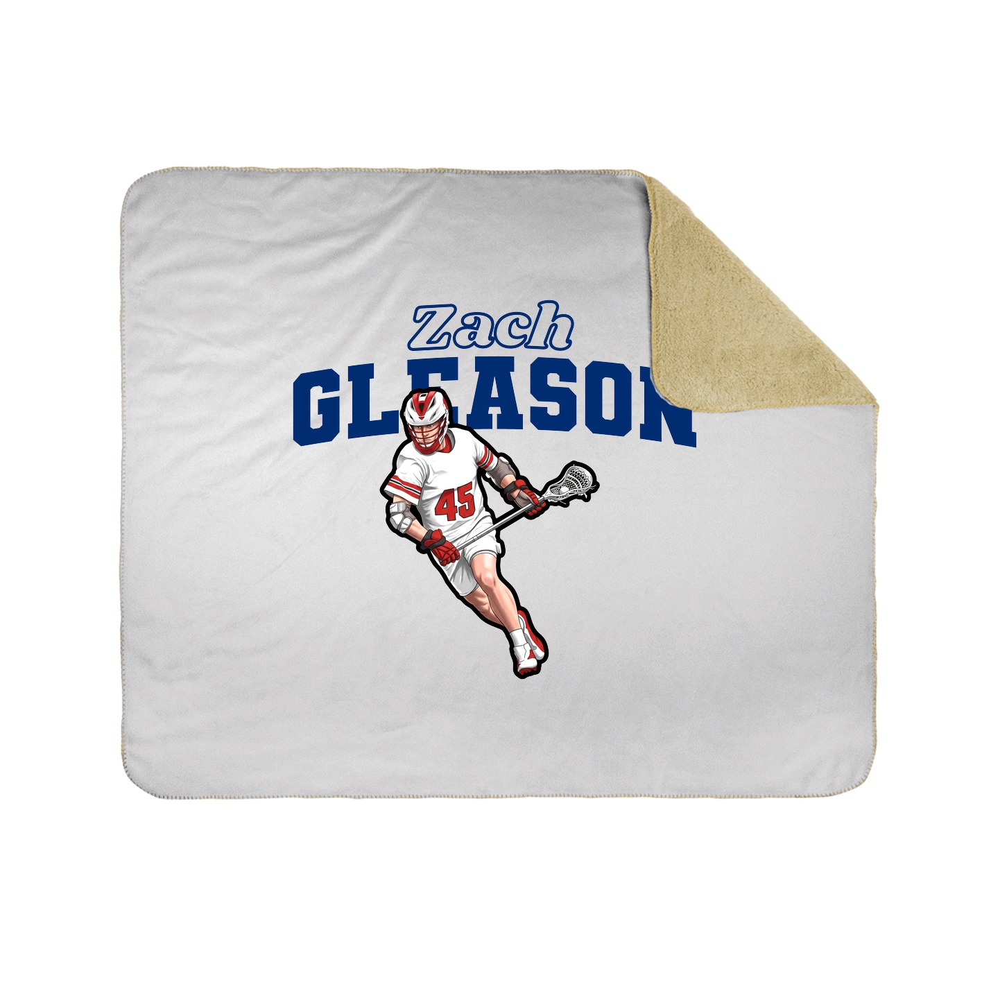 Throw Blanket — Name Arch in White