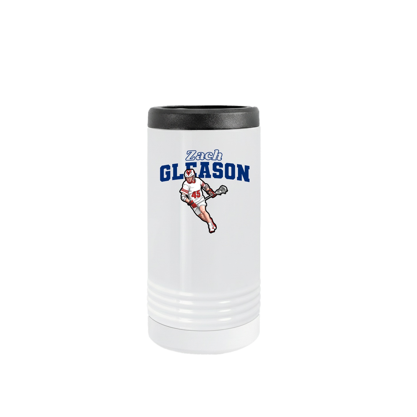 Slim Beverage Holder — Name Arch in White