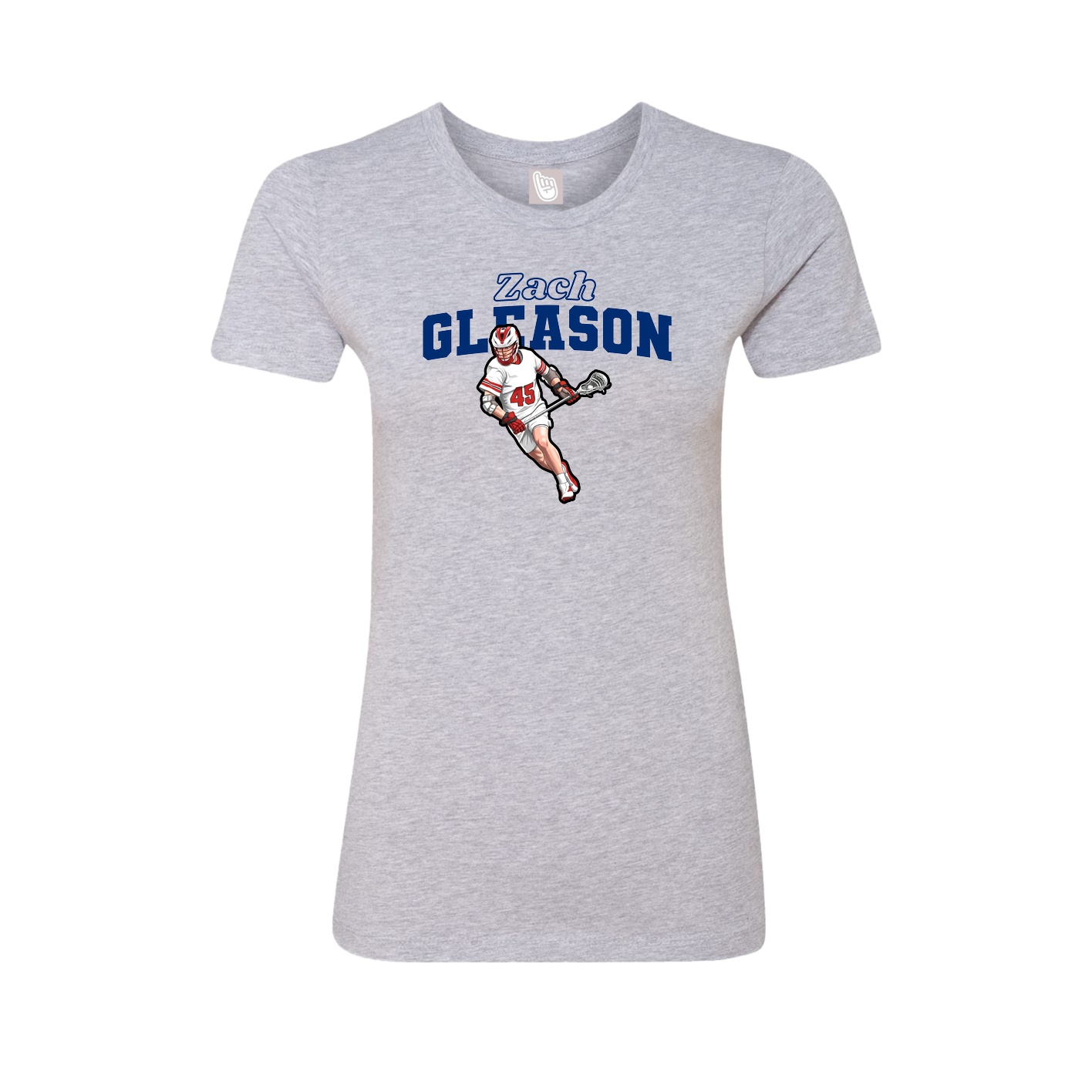 Fitted Women's Tee — Name Arch in Grey