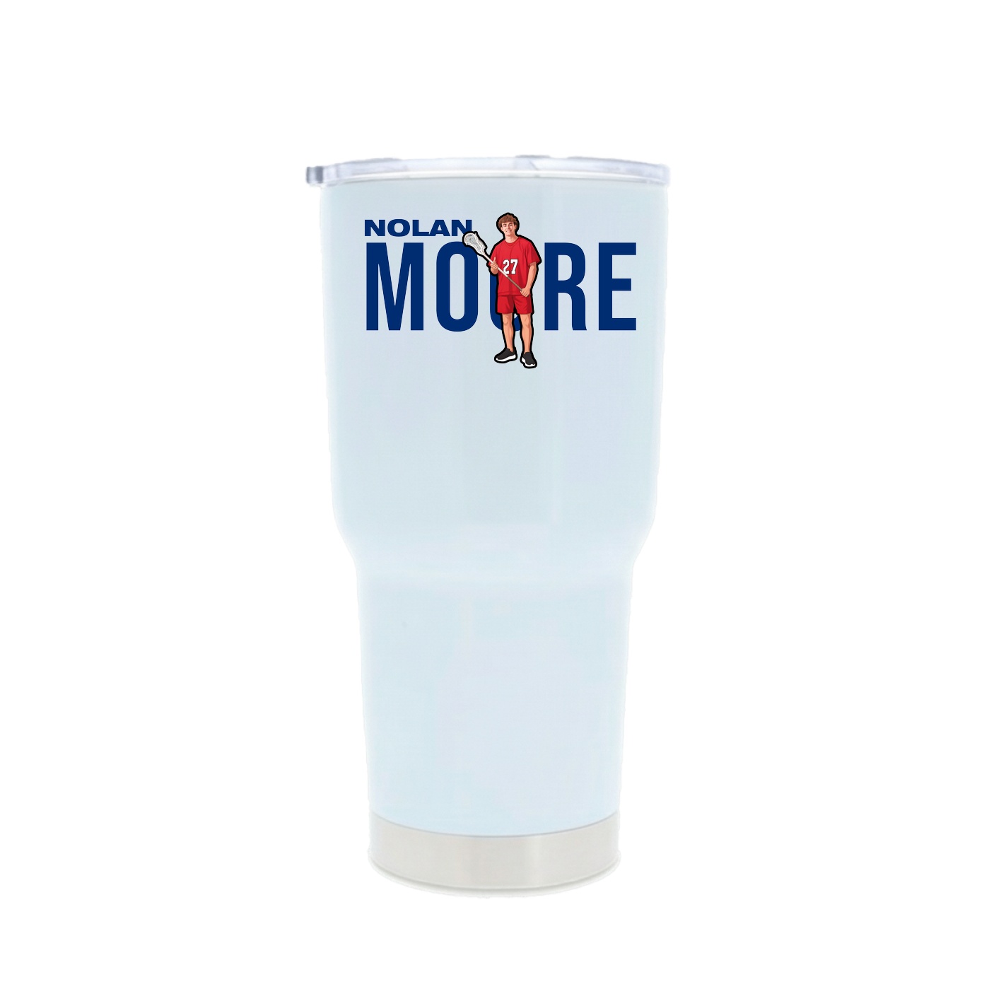 30oz Stainless Steel Tumbler — Player Name in White