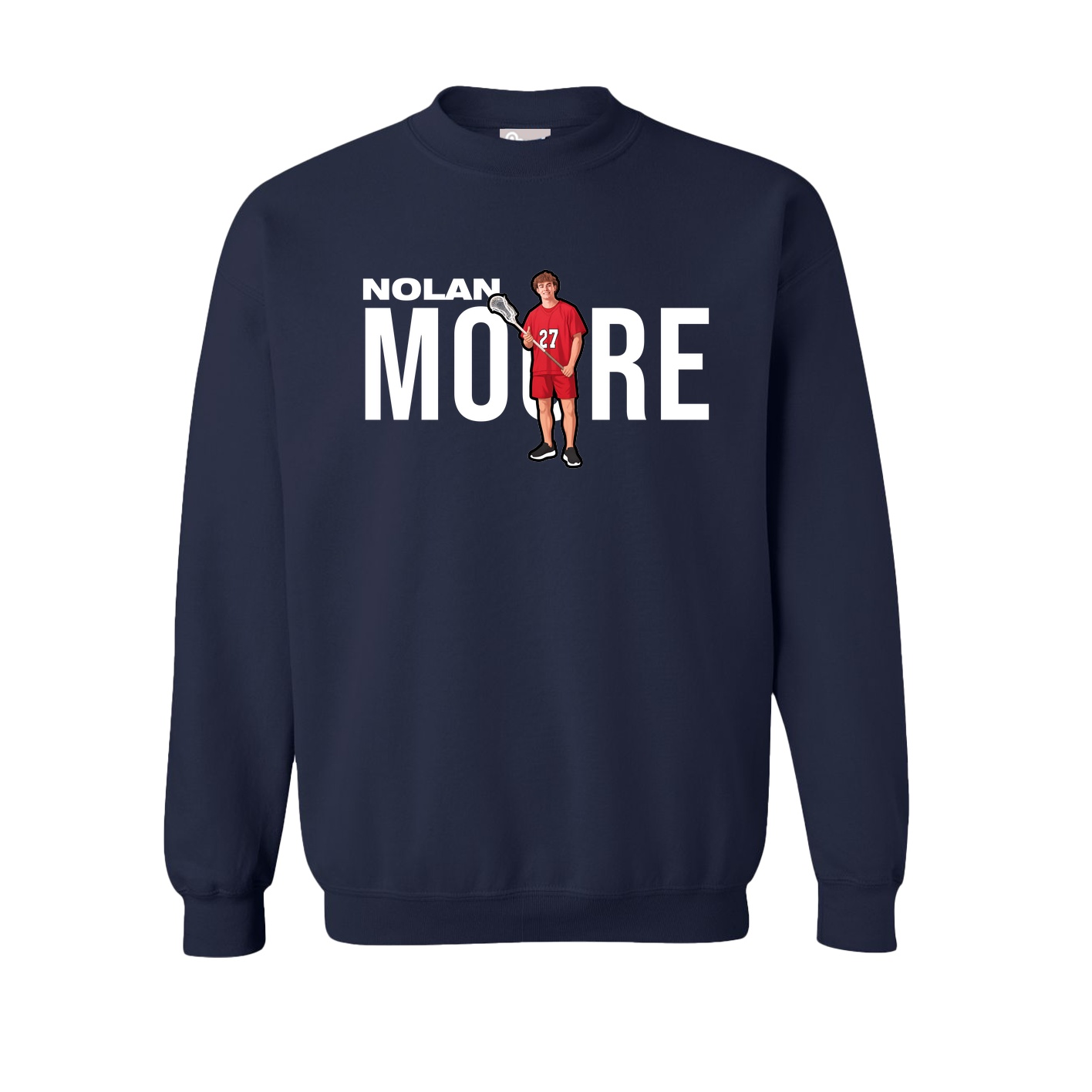Fleece Crew — Player Name in Navy