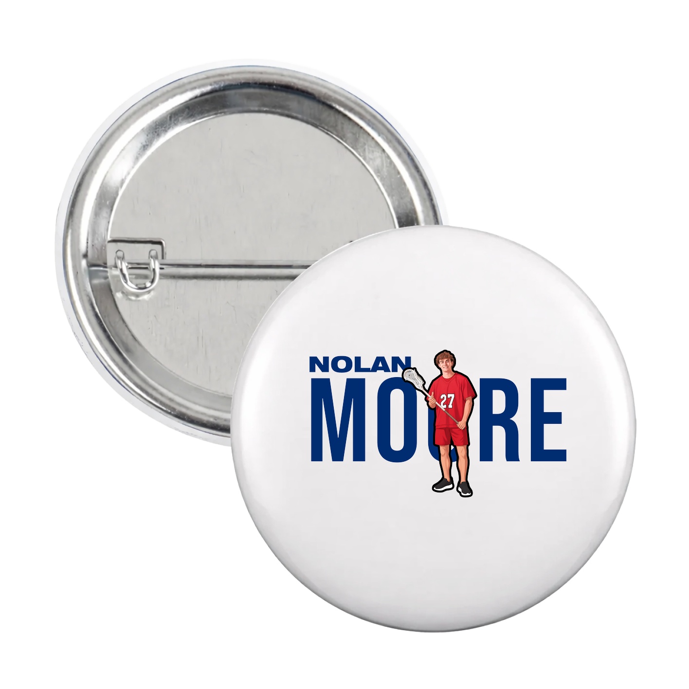 Game Day Button — Player Name in White