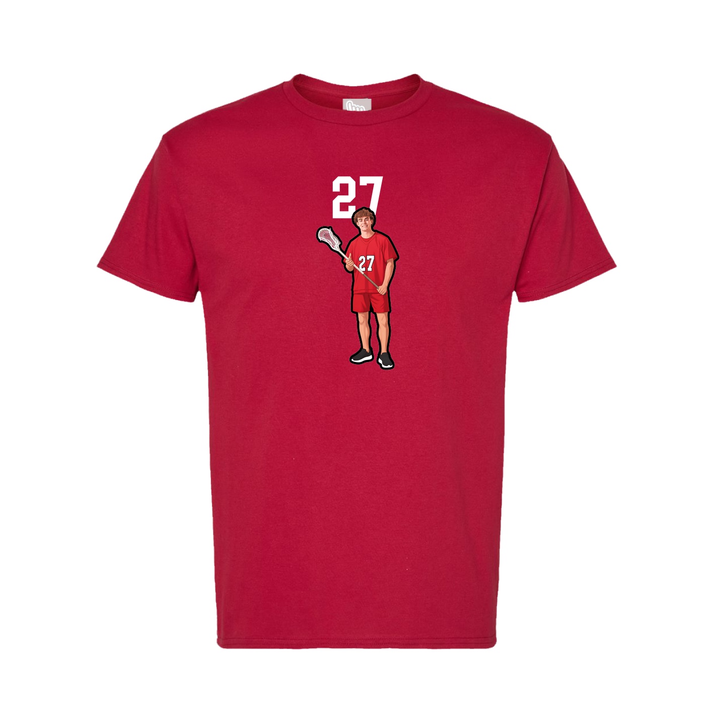 Tee — Number Top in Crimson