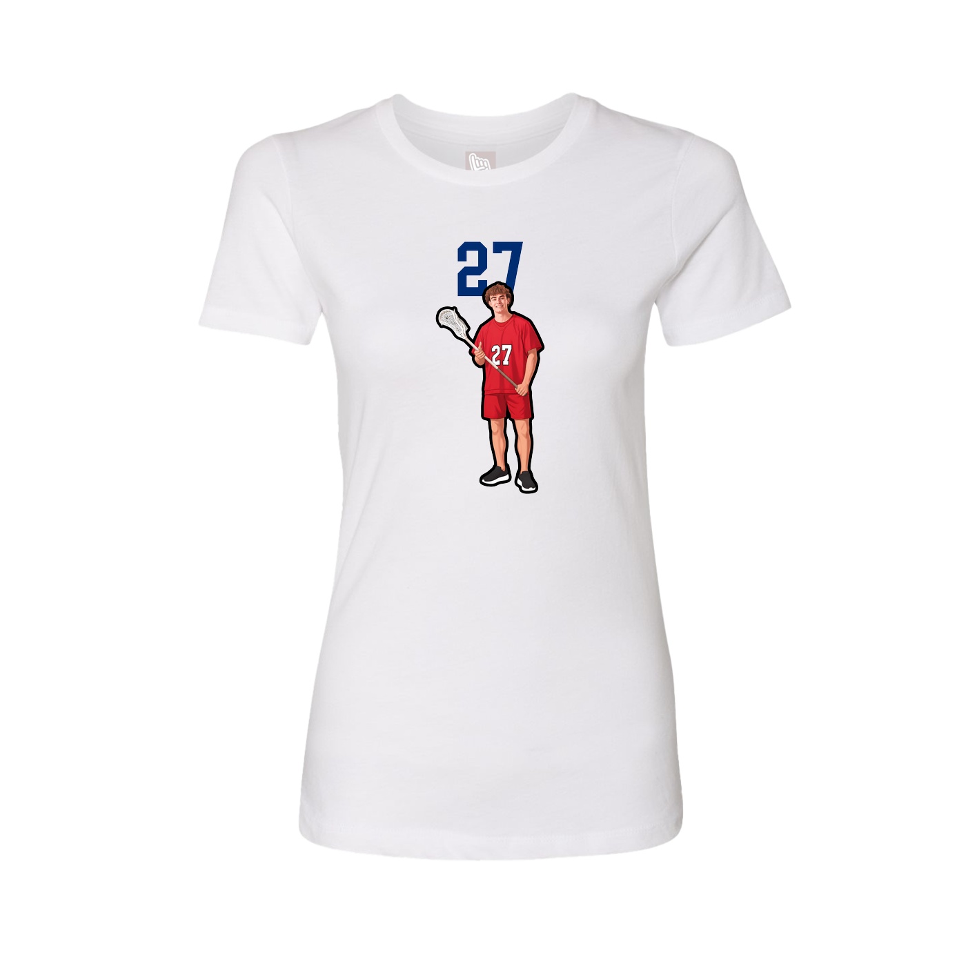 Fitted Women's Tee — Number Top in White