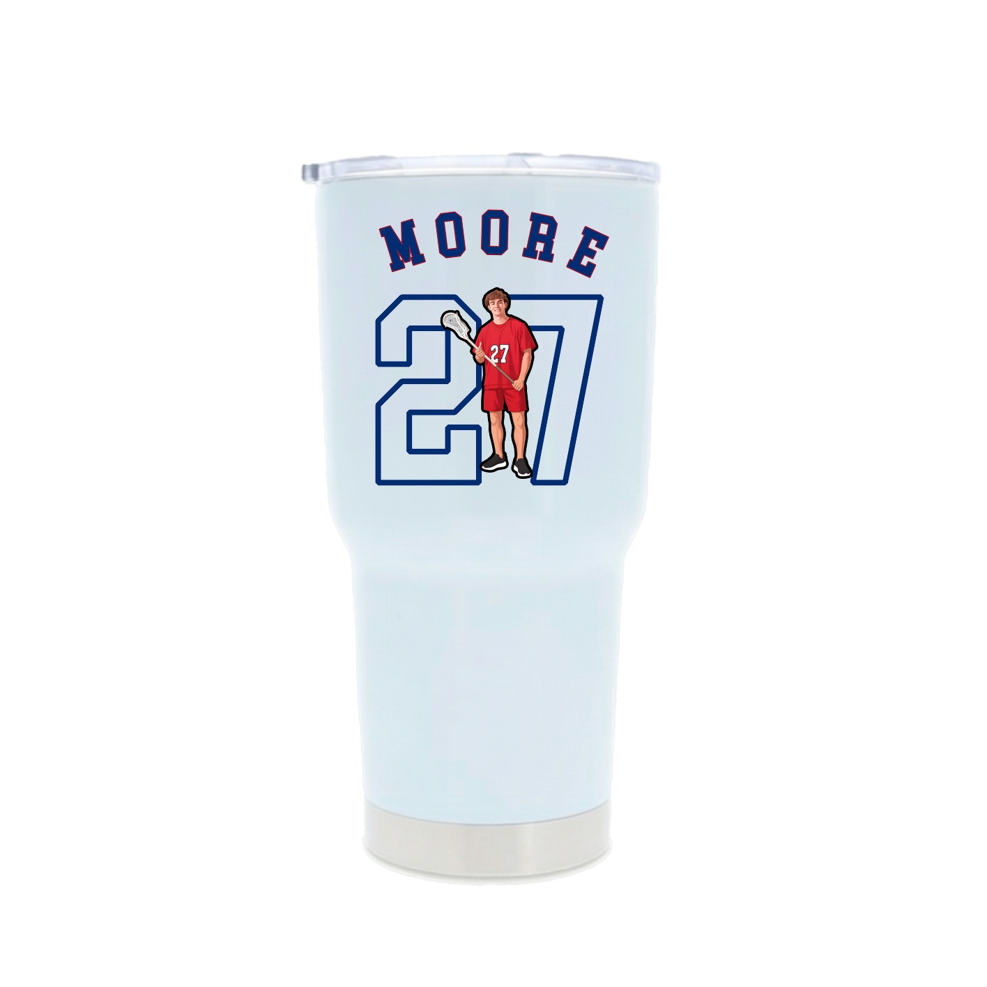30oz Stainless Steel Tumbler — Shirsey Arch in White