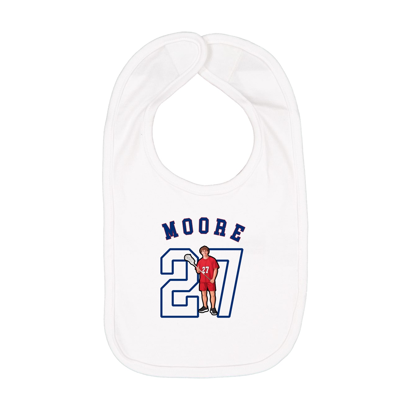 Infant Bib — Shirsey Arch in White